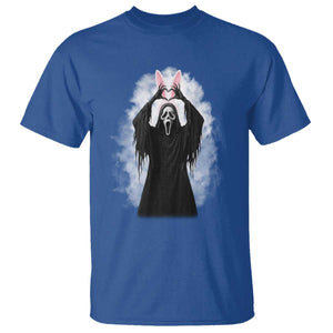 Funny Scary Bunny Face Ghost Heart Hand Sign Easter Day T Shirt TS11 Royal Blue Print Your Wear
