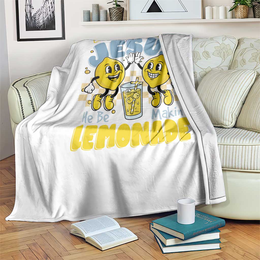 Life Gave Me Some Lemons But My Jesus He Be Makin Lemonade Throw Blanket Retro Lemon TS11 Print Your Wear