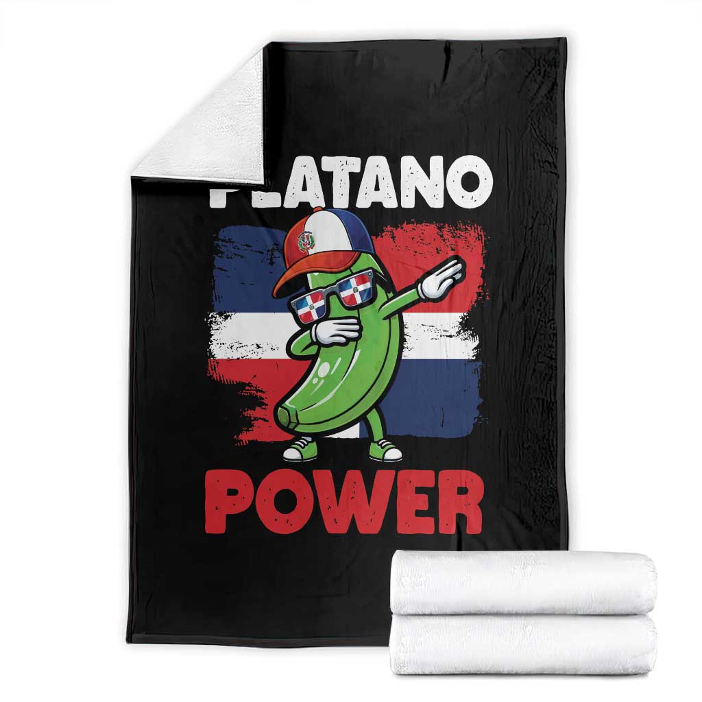 Platano Power Throw Blanket Funny Dominican Republic Flag Baseball TS11 Black Print Your Wear