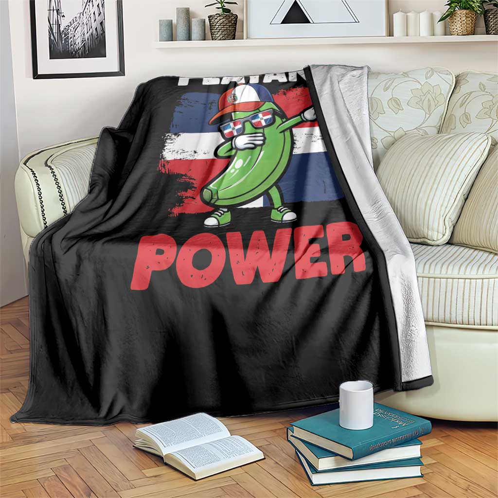 Platano Power Throw Blanket Funny Dominican Republic Flag Baseball TS11 Print Your Wear