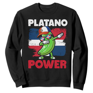 Platano Power Sweatshirt Funny Dominican Republic Flag Baseball TS11 Black Print Your Wear
