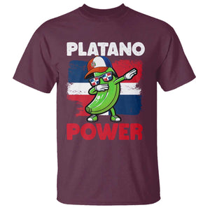Platano Power T Shirt Funny Dominican Republic Flag Baseball TS11 Maroon Print Your Wear