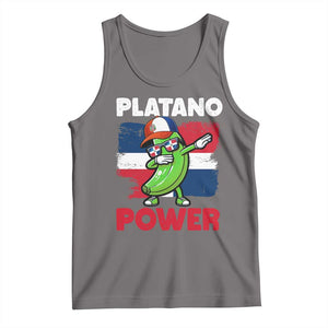 Platano Power Tank Top Funny Dominican Republic Flag Baseball TS11 Deep Heather Print Your Wear