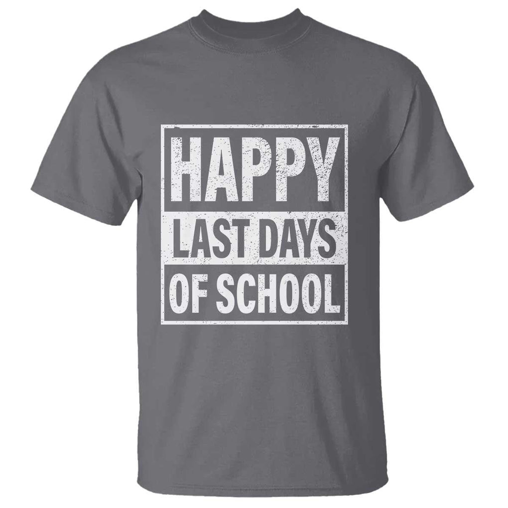 Graduation T Shirt Happy Last Days Of School Vintage TS11 Charcoal Print Your Wear