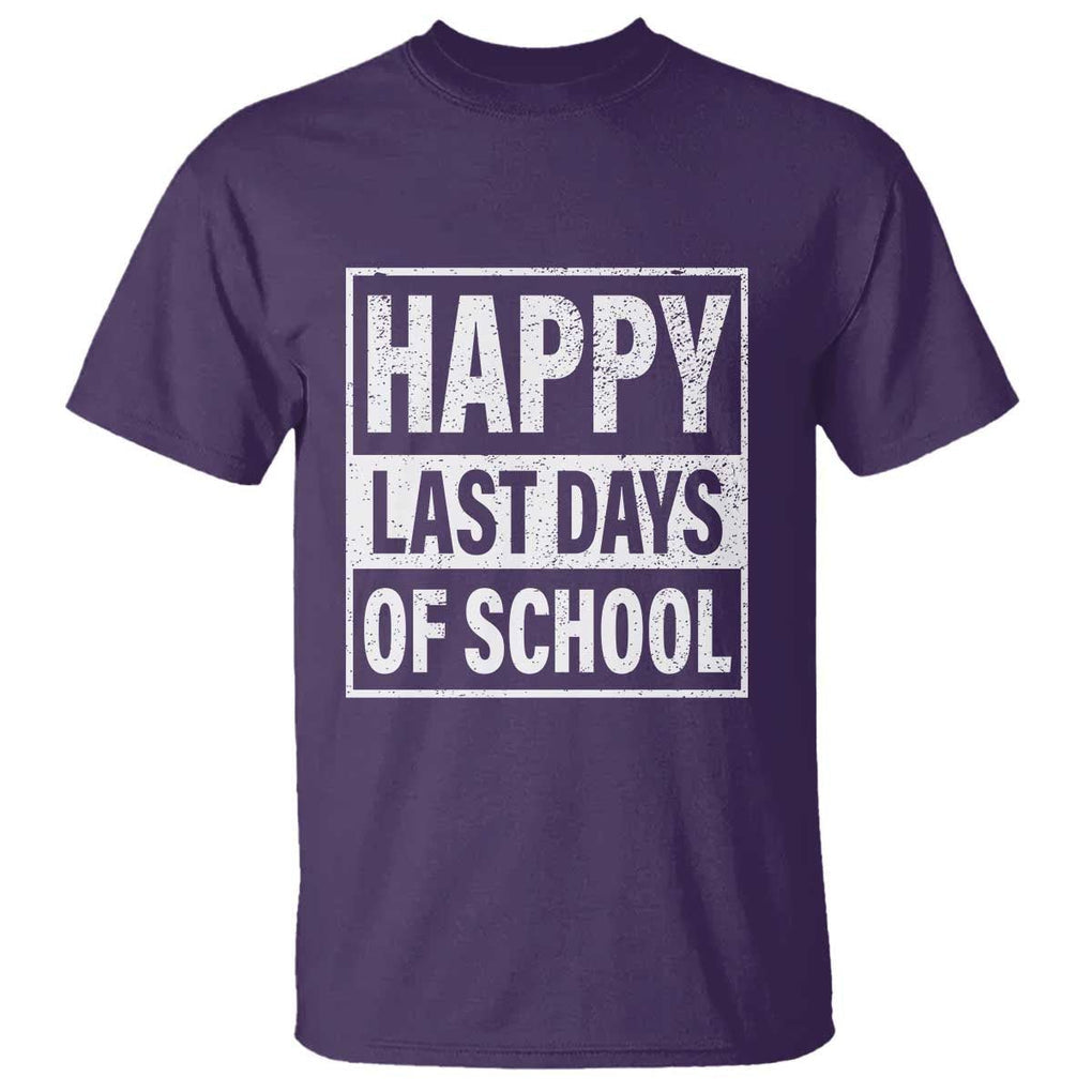 Graduation T Shirt Happy Last Days Of School Vintage TS11 Purple Print Your Wear
