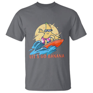 Funny Bananas T Shirt Let's Go Banana Surfing Summer Vacation TS11 Charcoal Print Your Wear