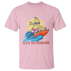 Funny Bananas T Shirt Let's Go Banana Surfing Summer Vacation TS11 Light Pink Print Your Wear