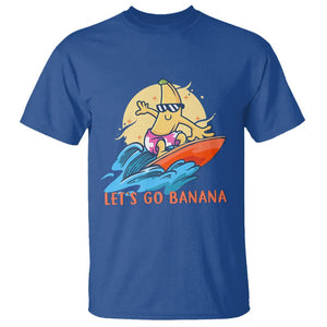 Funny Bananas T Shirt Let's Go Banana Surfing Summer Vacation TS11 Royal Blue Print Your Wear