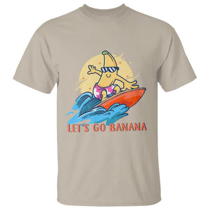 Funny Bananas T Shirt Let's Go Banana Surfing Summer Vacation TS11 Sand Print Your Wear