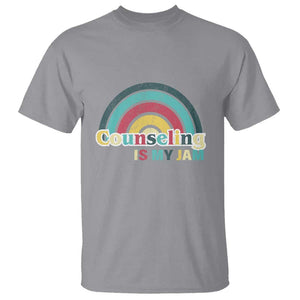 Mental Illness Awareness T Shirt Couseling Is My Jam Retro Groove Rainbow TS11 Sport Gray Print Your Wear