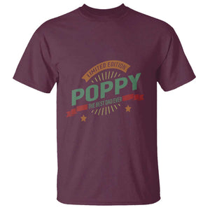 Limited Edition Poppy The Best Dad Ever T Shirt Father's Day TS11 Maroon Print Your Wear