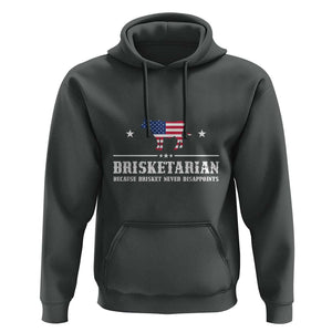 BBQ Lover Hoodie Brisketarian Because Brisket Never Disappoints Grill Master American Flag TS11 Dark Heather Print Your Wear