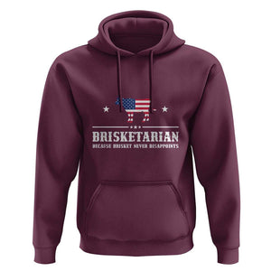 BBQ Lover Hoodie Brisketarian Because Brisket Never Disappoints Grill Master American Flag TS11 Maroon Print Your Wear