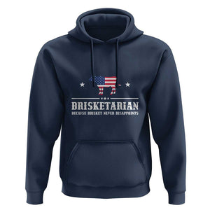 BBQ Lover Hoodie Brisketarian Because Brisket Never Disappoints Grill Master American Flag TS11 Navy Print Your Wear