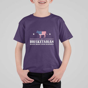 BBQ Lover T Shirt For Kid Brisketarian Because Brisket Never Disappoints Grill Master American Flag TS11 Purple Print Your Wear