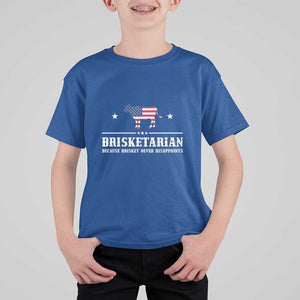 BBQ Lover T Shirt For Kid Brisketarian Because Brisket Never Disappoints Grill Master American Flag TS11 Royal Blue Print Your Wear