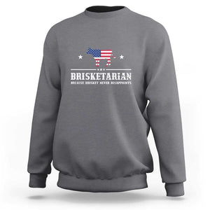 BBQ Lover Sweatshirt Brisketarian Because Brisket Never Disappoints Grill Master American Flag TS11 Charcoal Print Your Wear