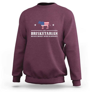 BBQ Lover Sweatshirt Brisketarian Because Brisket Never Disappoints Grill Master American Flag TS11 Maroon Print Your Wear