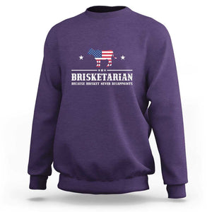 BBQ Lover Sweatshirt Brisketarian Because Brisket Never Disappoints Grill Master American Flag TS11 Purple Print Your Wear