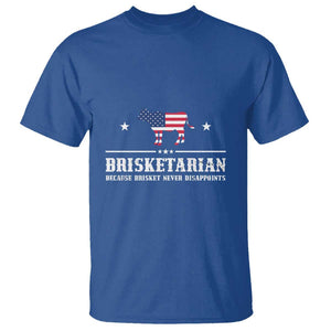 BBQ Lover T Shirt Brisketarian Because Brisket Never Disappoints Grill Master American Flag TS11 Royal Blue Print Your Wear