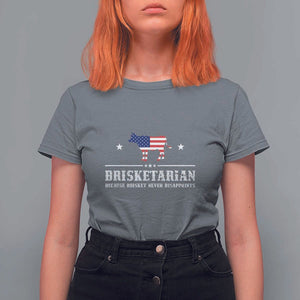 BBQ Lover T Shirt For Women Brisketarian Because Brisket Never Disappoints Grill Master American Flag TS11 Charcoal Print Your Wear