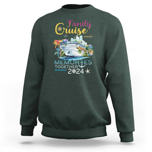 Family Cruise Sweatshirt Making Memories 2024 Summer Vacation Party Family Matching TS11 Dark Forest Green Print Your Wear