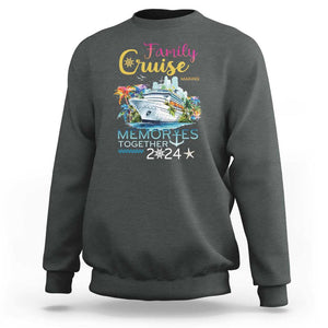 Family Cruise Sweatshirt Making Memories 2024 Summer Vacation Party Family Matching TS11 Dark Heather Print Your Wear