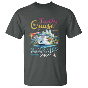 Family Cruise T Shirt Making Memories 2024 Summer Vacation Party Family Matching TS11 Dark Heather Print Your Wear