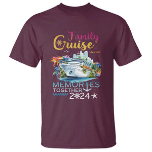 Family Cruise T Shirt Making Memories 2024 Summer Vacation Party Family Matching TS11 Maroon Print Your Wear