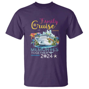 Family Cruise T Shirt Making Memories 2024 Summer Vacation Party Family Matching TS11 Purple Print Your Wear