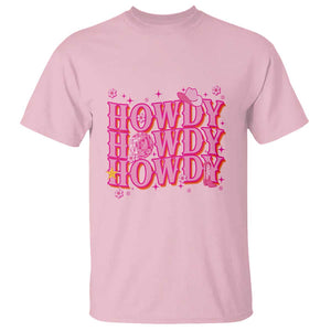 Funny Cowboy T Shirt Howdy Western Country Pink Retro Disco Ball TS11 Light Pink Print Your Wear