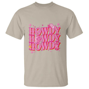 Funny Cowboy T Shirt Howdy Western Country Pink Retro Disco Ball TS11 Sand Print Your Wear