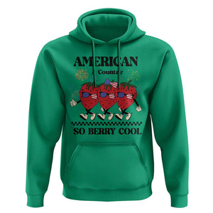 American A Coutry So Berry Cool Hoodie Retro Groovy Strawberry Season 4th Of July TS11 Irish Green Print Your Wear