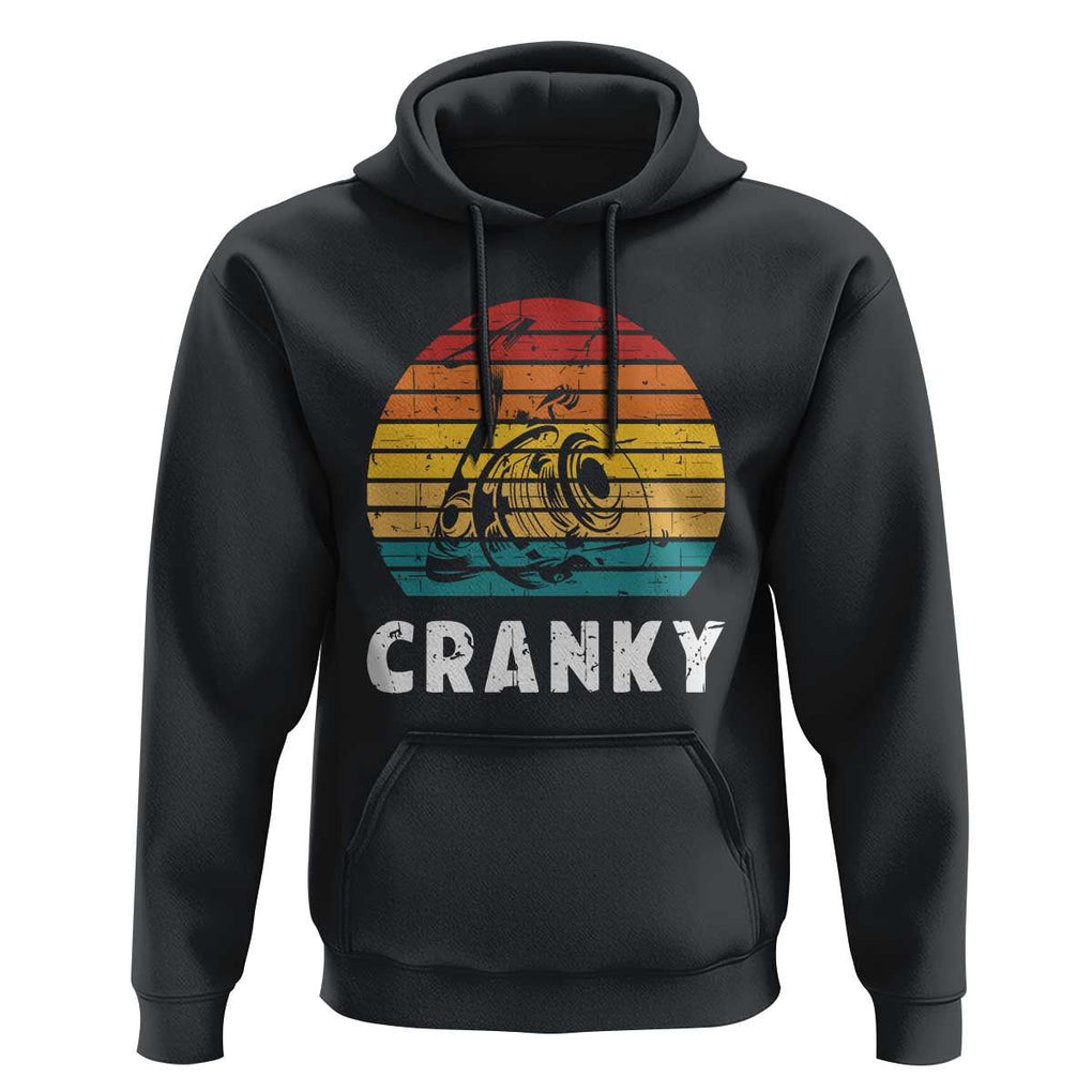 Fishing Lover Hoodie Cranky Vintage Retro Crankbait Fishermen TS11 Black Print Your Wear