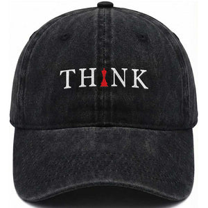 Chess Player Washed Cotton Baseball Cap Think Vintage Master Player TS11 Print Your Wear