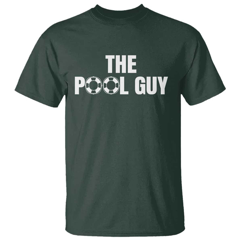 Funny Swimming Lover T Shirt The Pool Guy Expert TS11 Dark Forest Green Print Your Wear