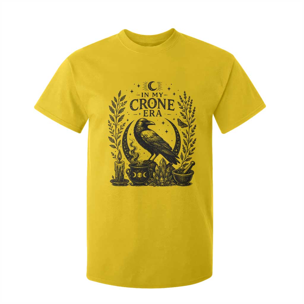 In My Crone Era T Shirt For Kid Witchy Raven Cauldron Goth Dark Mystic