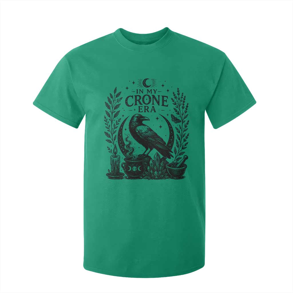 In My Crone Era T Shirt For Kid Witchy Raven Cauldron Goth Dark Mystic