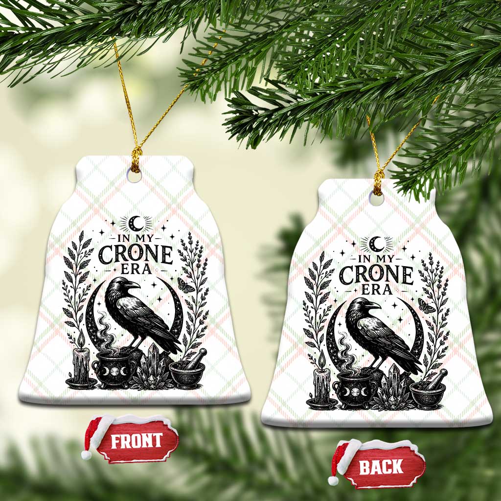 In My Crone Era Ceramic Ornament Witchy Raven Cauldron Goth Dark Mystic