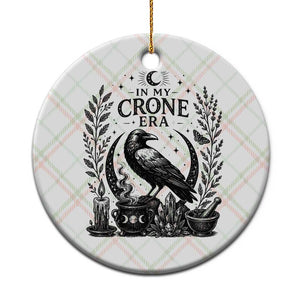 In My Crone Era Ceramic Ornament Witchy Raven Cauldron Goth Dark Mystic