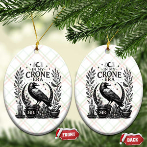 In My Crone Era Ceramic Ornament Witchy Raven Cauldron Goth Dark Mystic