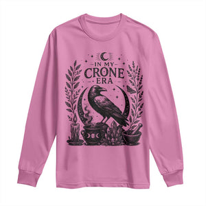 In My Crone Era Long Sleeve Shirt Witchy Raven Cauldron Goth Dark Mystic