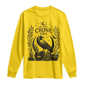 In My Crone Era Long Sleeve Shirt Witchy Raven Cauldron Goth Dark Mystic
