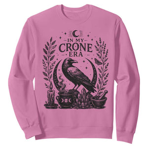 In My Crone Era Sweatshirt Witchy Raven Cauldron Goth Dark Mystic