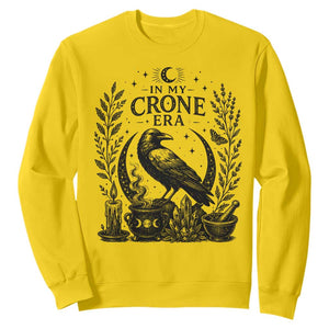 In My Crone Era Sweatshirt Witchy Raven Cauldron Goth Dark Mystic