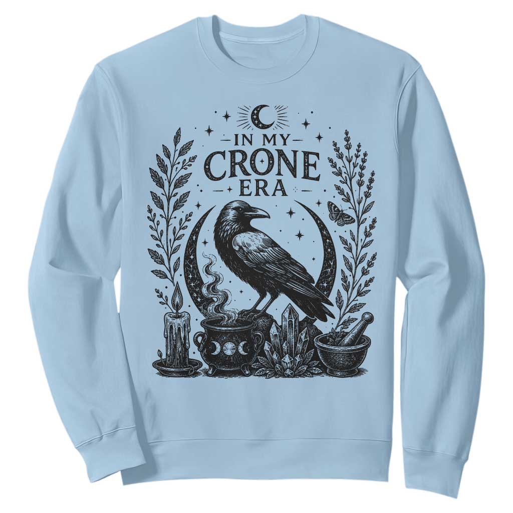 In My Crone Era Sweatshirt Witchy Raven Cauldron Goth Dark Mystic