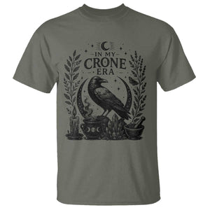 In My Crone Era T Shirt Witchy Raven Cauldron Goth Dark Mystic