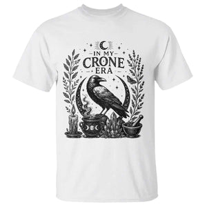 In My Crone Era T Shirt Witchy Raven Cauldron Goth Dark Mystic