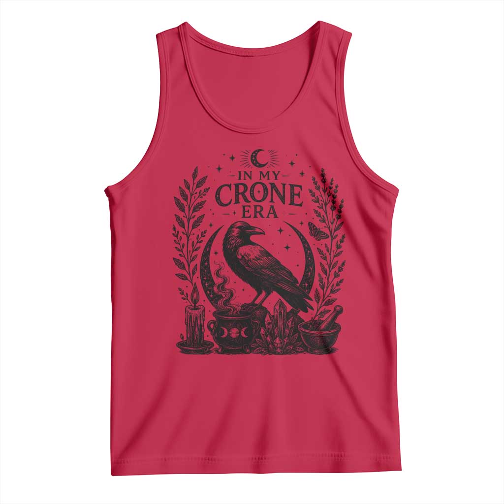 In My Crone Era Tank Top Witchy Raven Cauldron Goth Dark Mystic