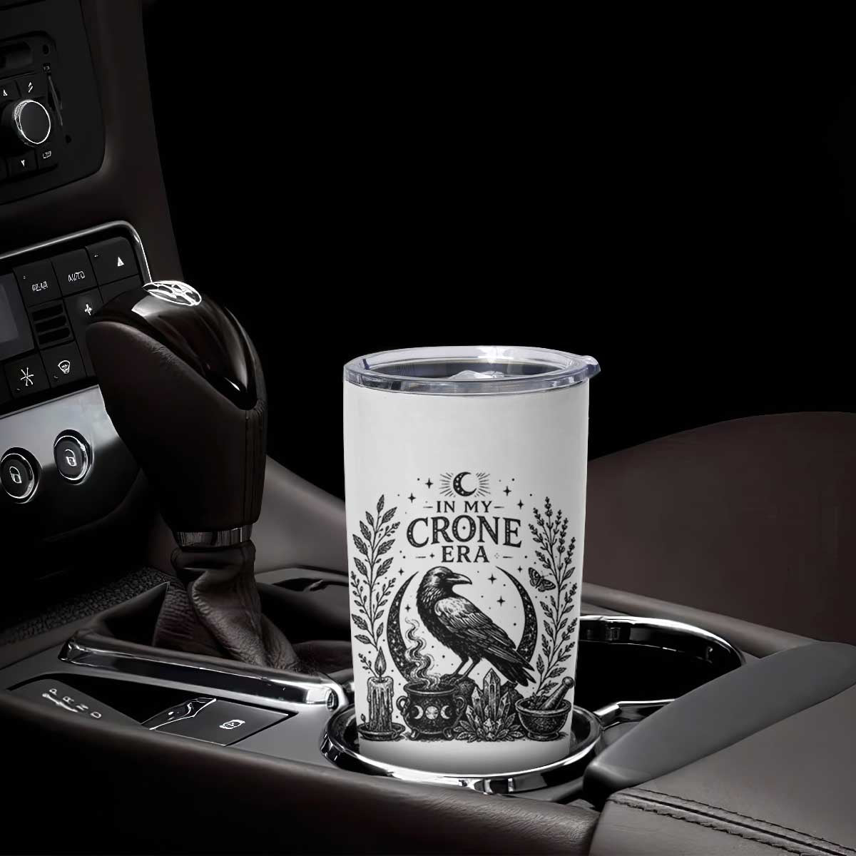 In My Crone Era Tumbler Cup Witchy Raven Cauldron Goth Dark Mystic